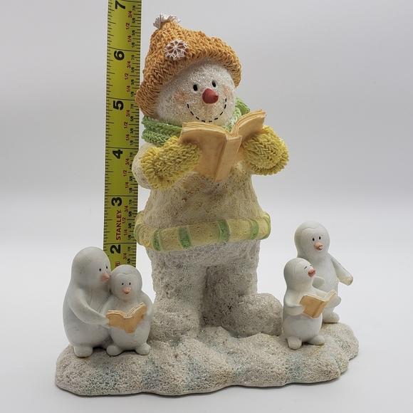 Russ Berries Comp Ice Sculptures #21370 "Heaven-N-Nature Sing" Snowman Penguins - Picture 9 of 10